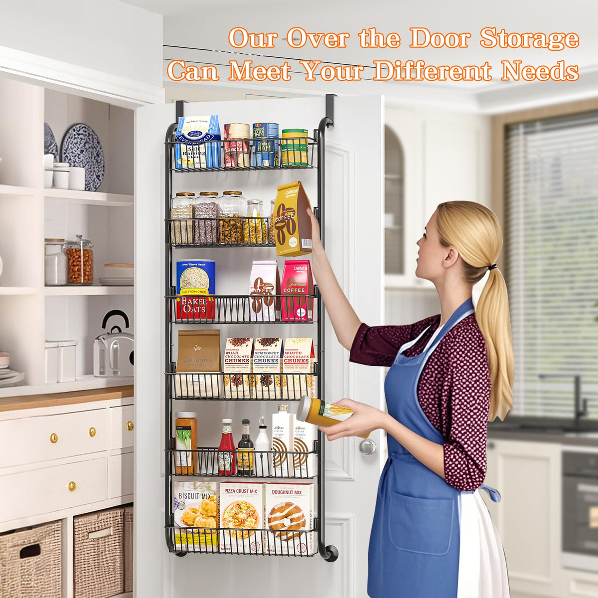 MIAOLI pantry organizer baskets maximize cabinet space and declutter.