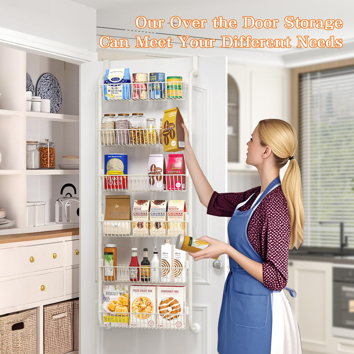 MIAOLI adjustable baskets keep spices neatly arranged and accessible.