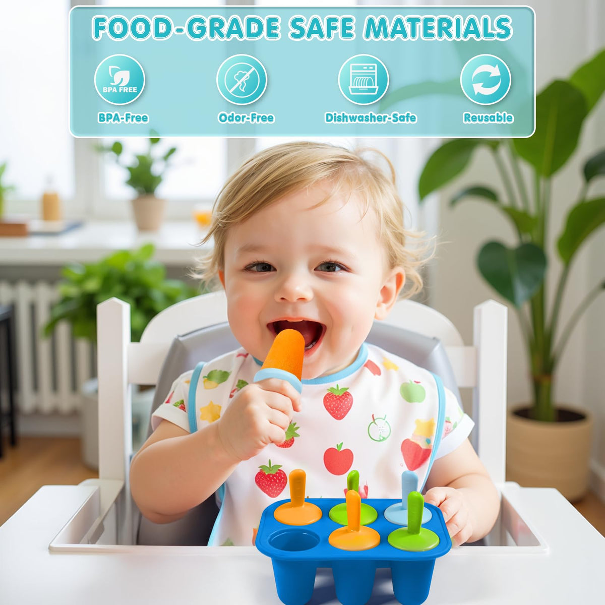 Miaowoof colorful reusable sticks with drip tray encourage flavor mixing and mess control