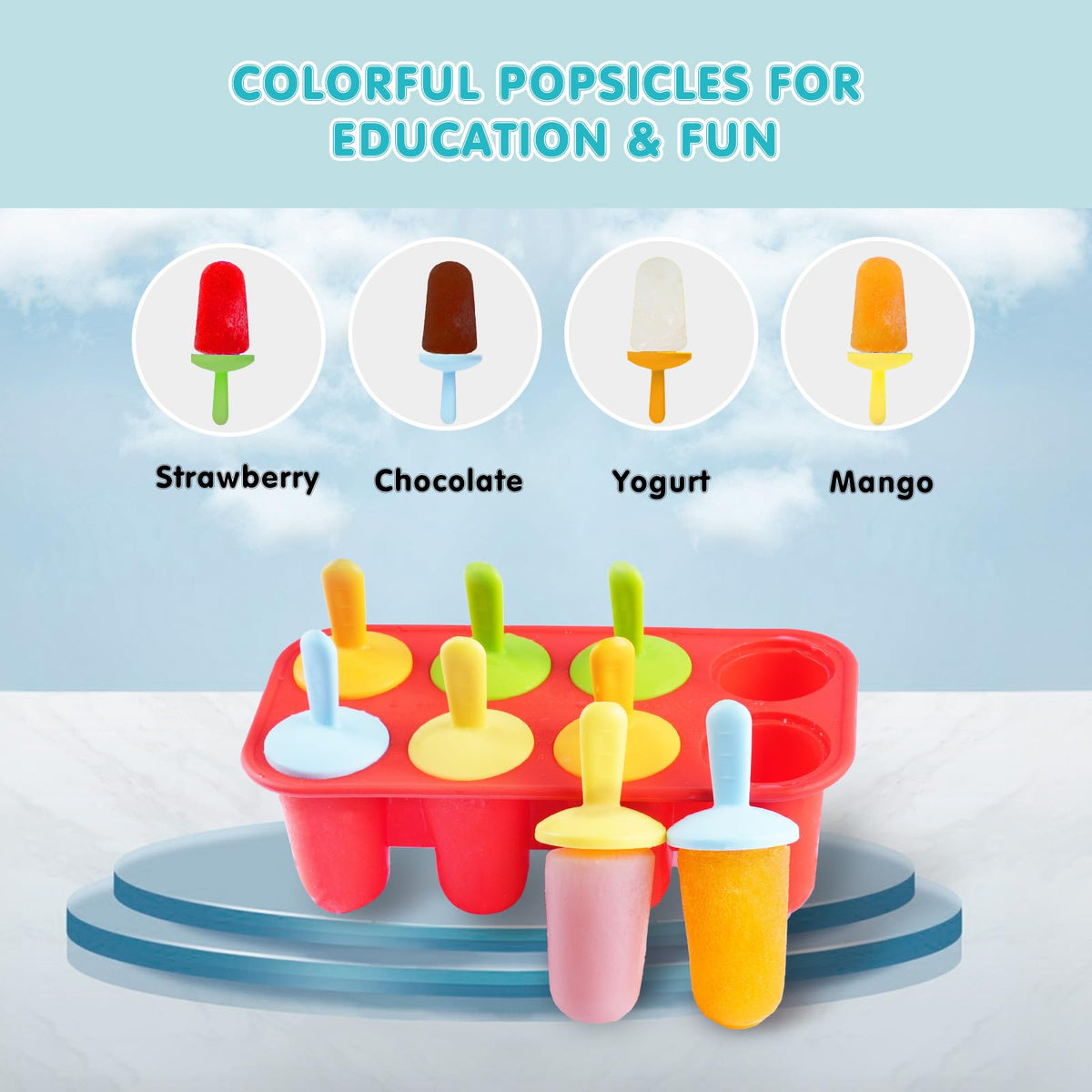 Miaowoof silicone molds simplify family snack time with reusable, colorful ice pops.