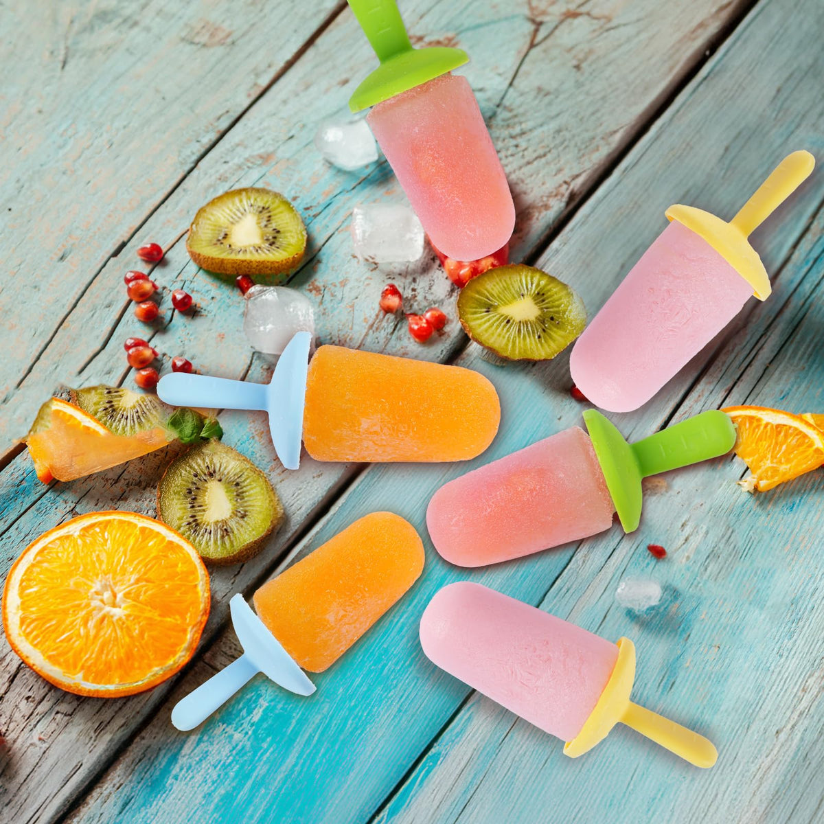 Healthy snack ideas with Miaowoof molds using juice, yogurt, fruit