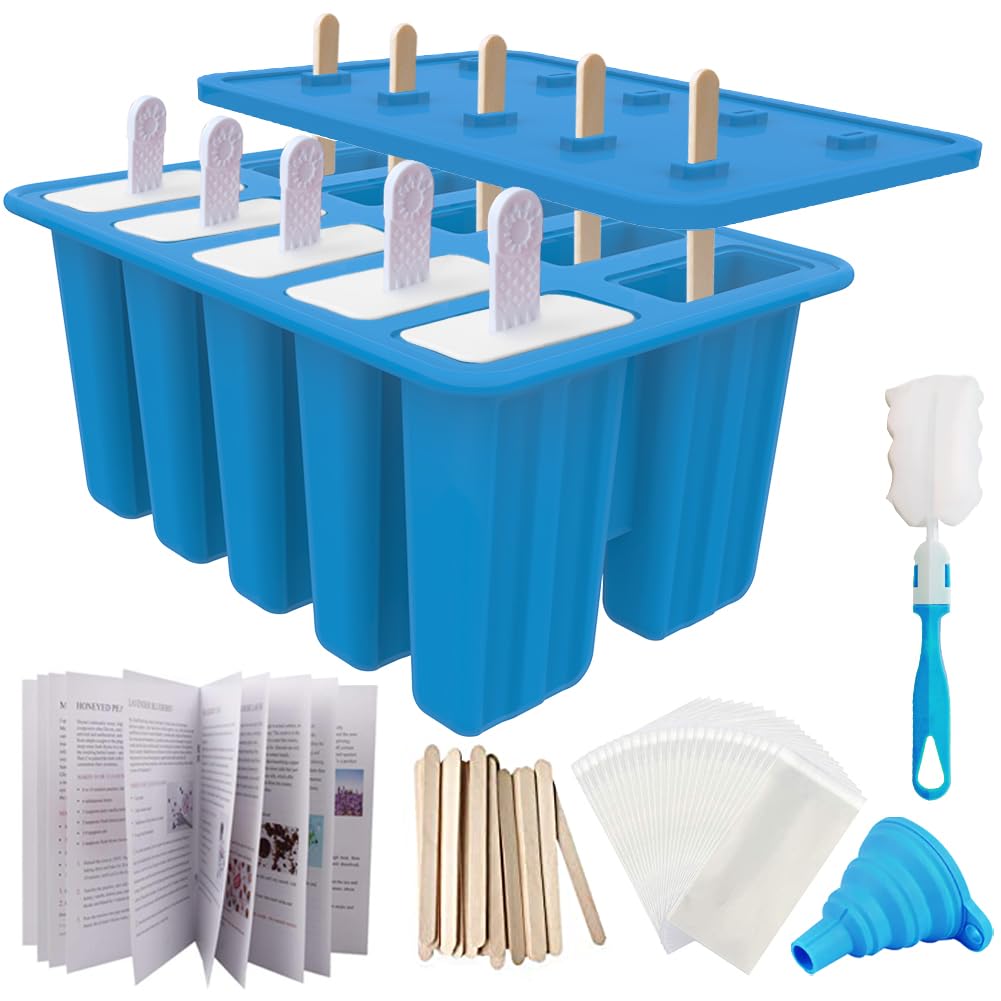 Miaowoof homemade popsicle mold in blue, easy release silicone design.