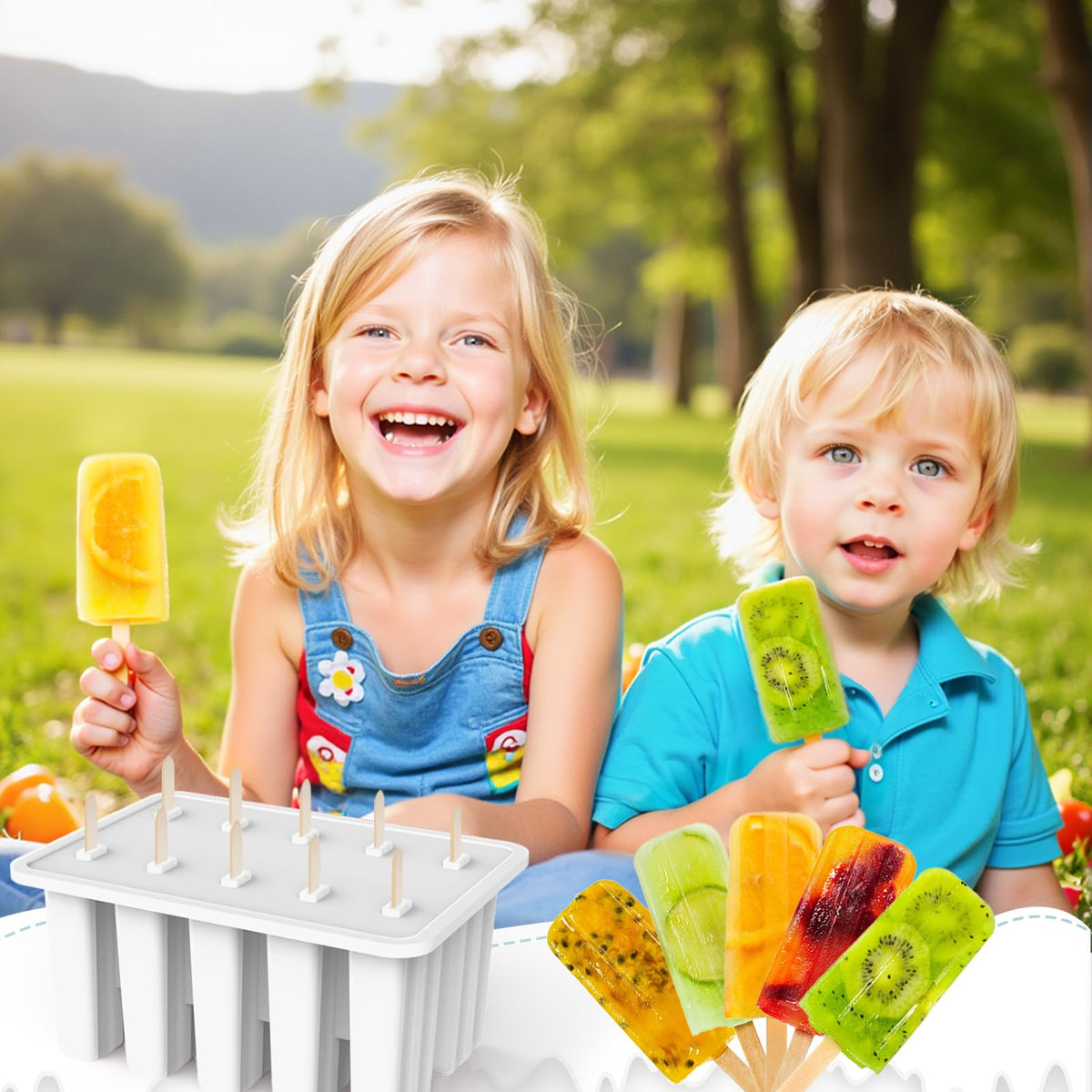 Miaowoof ice pop recipe included for flavor ideas.