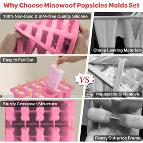 Miaowoof 50-pack popsicle bags ideal for freezing and portioning.