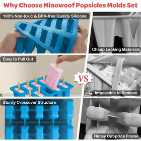 Miaowoof popsicle bags ready to freeze individual treats.