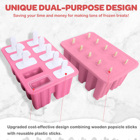 Miaowoof reusable popsicle sticks designed for smooth release and long-lasting use.