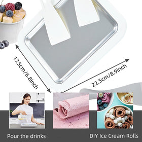 MICEAN rolled ice cream maker white side-angle view for creative ice cream rolls