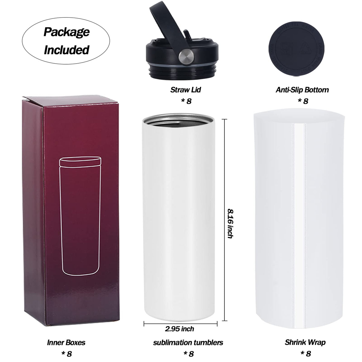 Micellwuu 20oz tumbler shows bright sublimation coating with vibrant prints.
