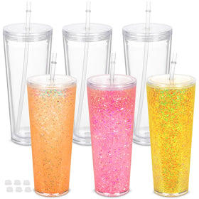 Micellwuu snowglobe 24oz tumbler assembly for DIY glitter customization.