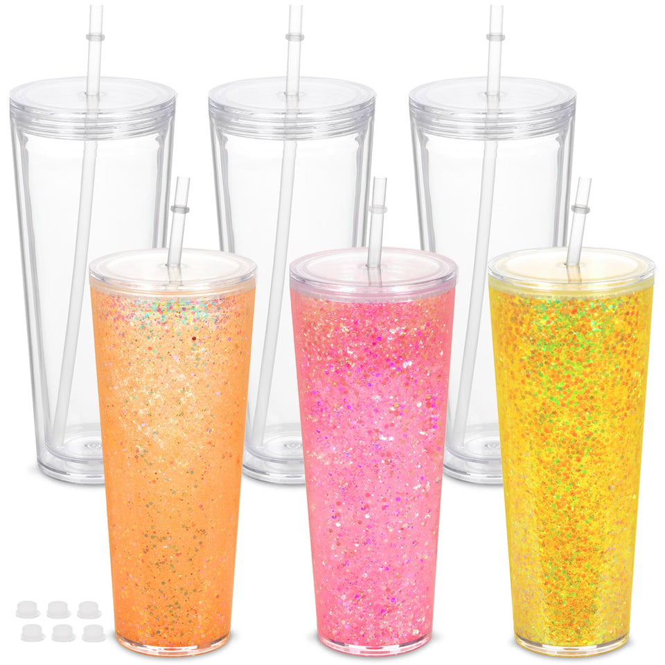 Micellwuu snowglobe 24oz tumbler assembly for DIY glitter customization.