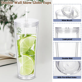 Micellwuu snowglobe lid and plug set with leak-proof components.