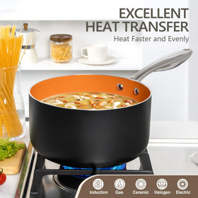 MICHELANGELO diamond infused coating promises lasting nonstick performance.