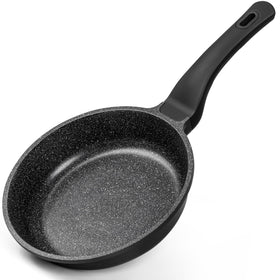 MICHELANGELO Nonstick Frying Pan 8-Inch with silicone handle for easy, safe cooking.