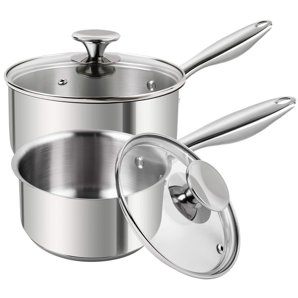 Michelangelo 1qt saucepan with lid for quick sauces and reheats