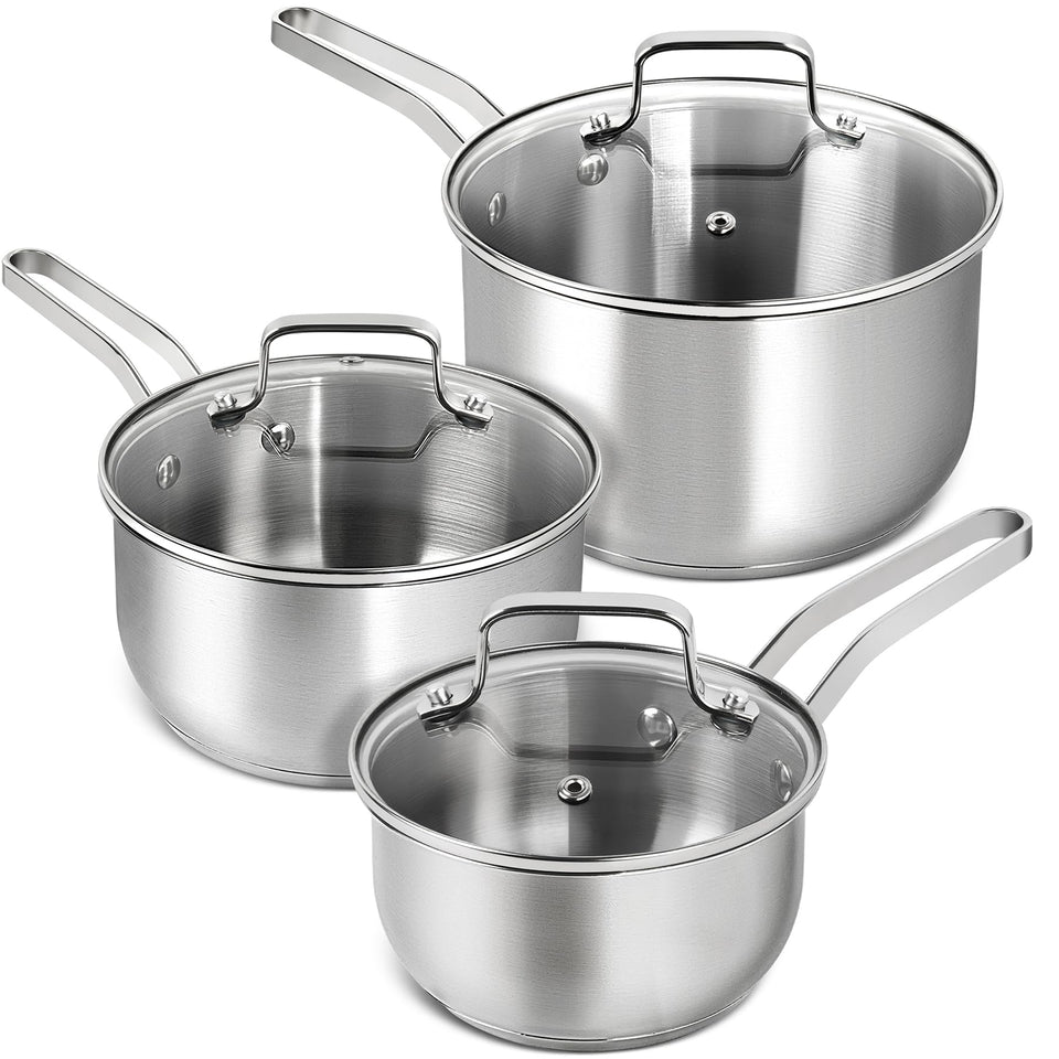Michelangelo 1qt saucepan with lid for precise small-batch sauces
