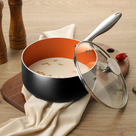 Michelangelo oven-safe to 450°F shows versatile cooking beyond the stove.