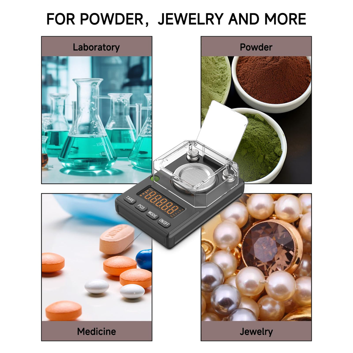 MicolMeas scale supports multiple units including g, oz, ozt, dwt, ct, gn for flexible use.