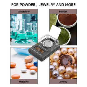MicolMeas scale supports multiple units including g, oz, ozt, dwt, ct, gn for flexible use.