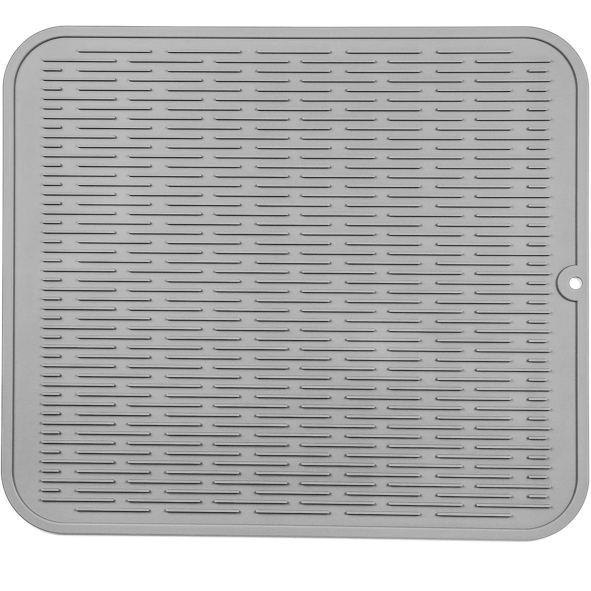 MicoYang silicone drying mat on counter, ideal for air-drying dishes and organizing space