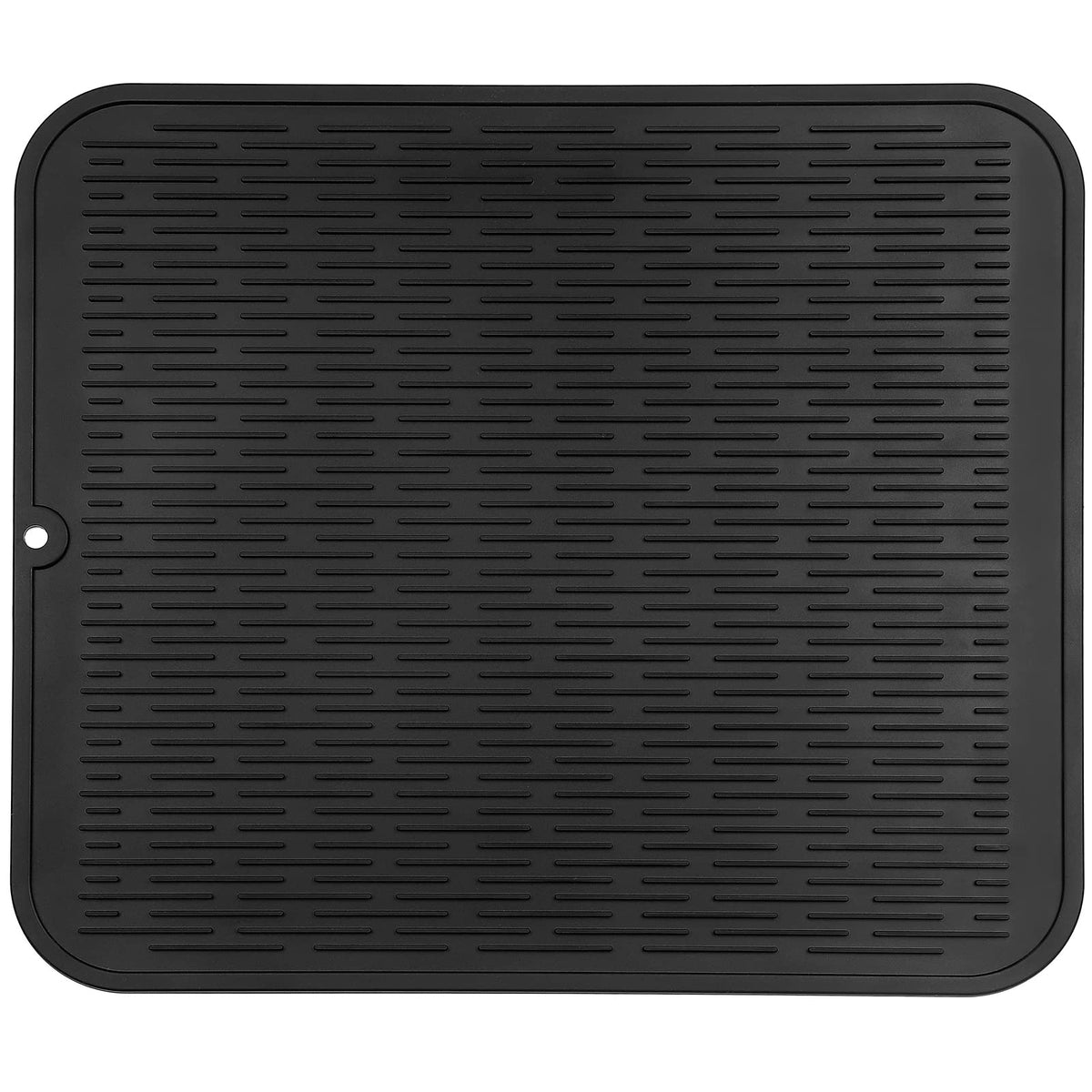 MicoYang silicone drying mat on a counter beside the sink protecting surfaces and drying items safely