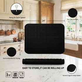 MicoYang silicone mat used as fridge or drawer liner to keep shelves organized