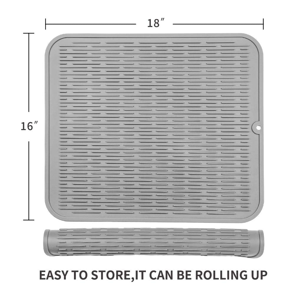 MicoYang drying mat by the sink keeps items stable during air drying.
