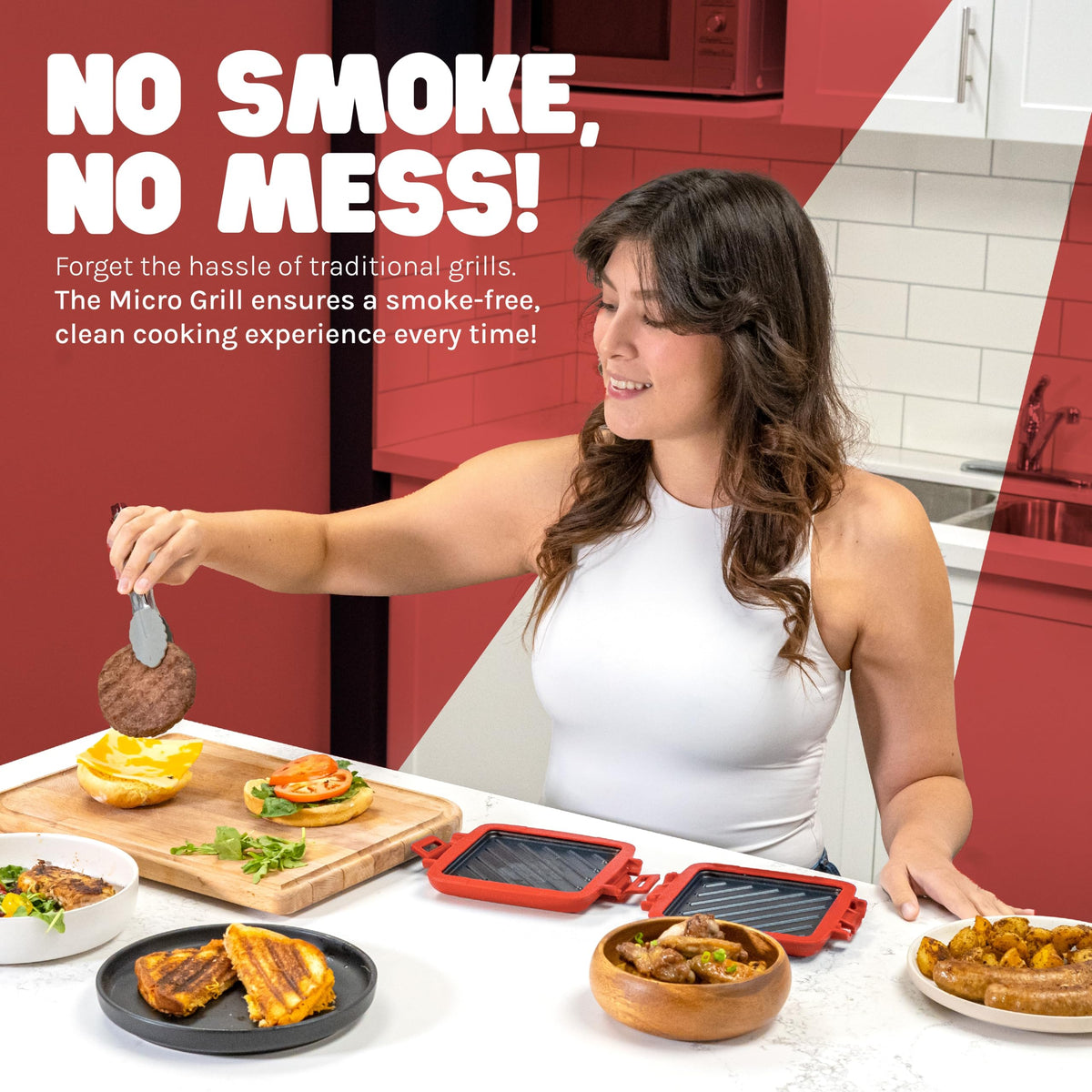Micro Grill Classic durable BPA-free microwave materials.