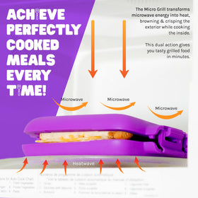 Micro Grill Classic nonstick interior makes cleanup easy after grilling.