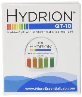 Micro Essential QT-10 dispenser front view with easy-tear roll for quick testing