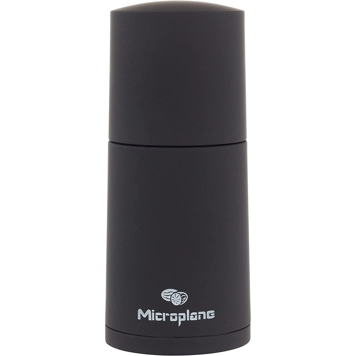 Microplane cinnamon mill top view with airtight spice saver for fresh grind.