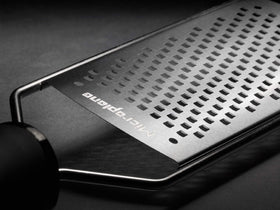 Microplane Gourmet Series grater ideal for hard cheeses like Parmesan