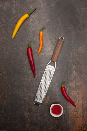Microplane Master Series easy grip handle supports extended prep sessions