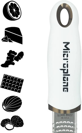 Microplane Premium Classic blade closeup reveals ultra sharp USA-made blades