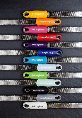 Microplane Premium Classic kitchen tool in green, versatile in use.