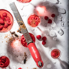 Microplane Premium Classic Zester Pomegranate Red, garlic mince for aromatics.