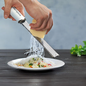 Microplane Premium Classic rust-free stainless steel blades stay sharp longer