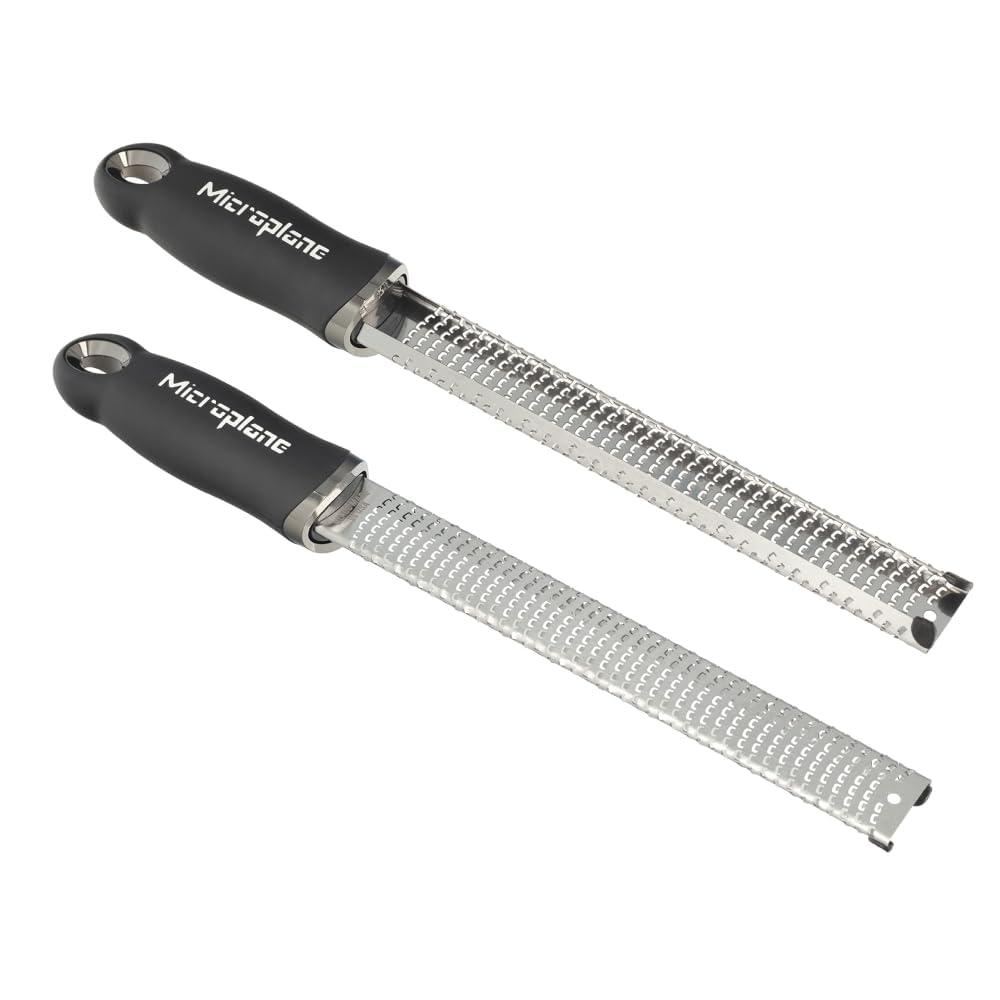 Microplane Premium Classic Zester blade detail shows ultra-sharp USA-made blades.