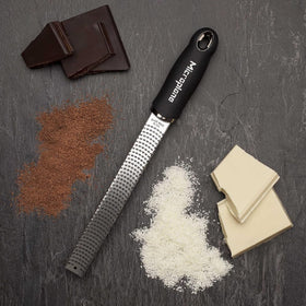 Microplane Premium Classic Zester uses USA-made blades that stay sharp.