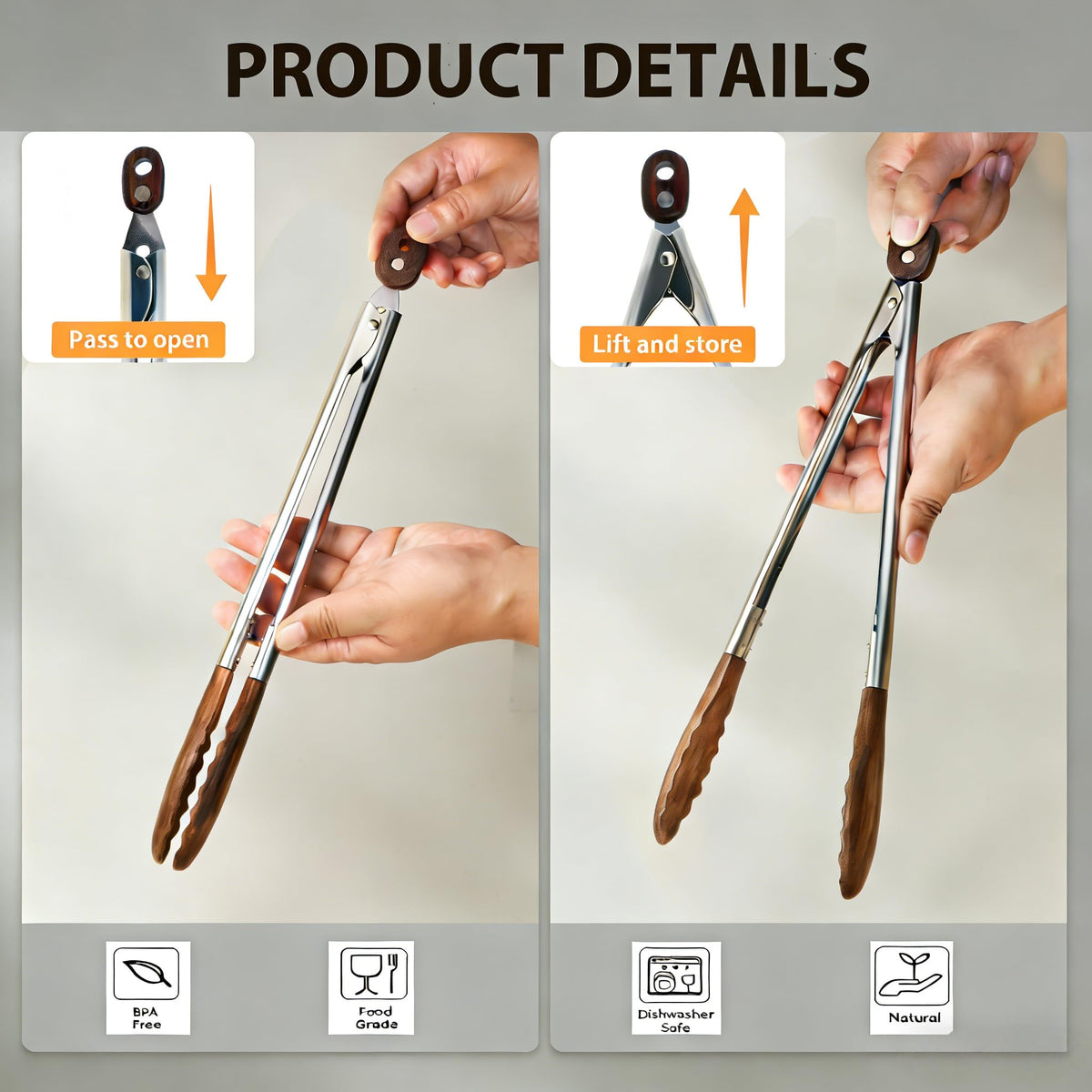 Micyples locking mechanism tongs demonstrate easy opening and secure use.