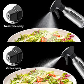 Micyples oil sprayer glass bottle shows contents clearly for precise dosing.