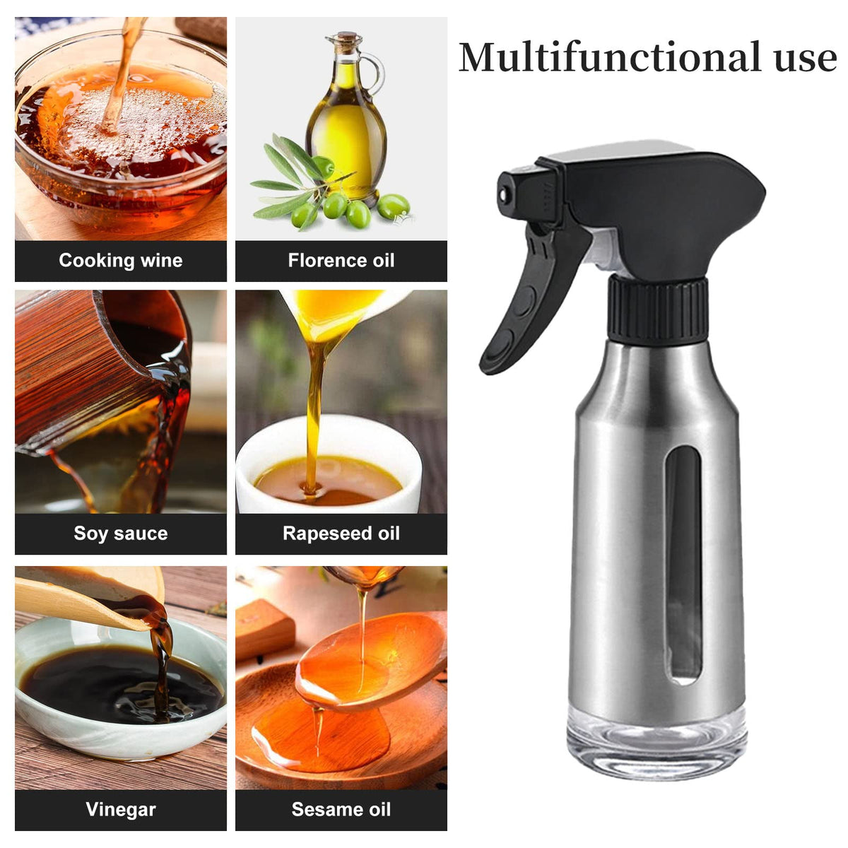 Micyples oil sprayer mouth leak-proof design keeps counters clean.