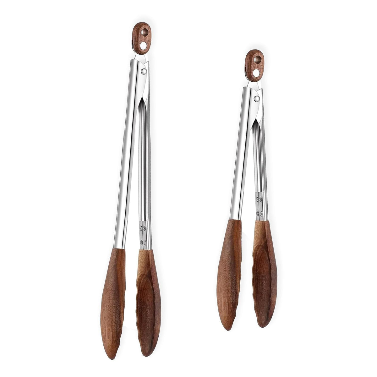 Micyples wooden tongs 9-inch wood tip for precise flipping on non-stick cookware.
