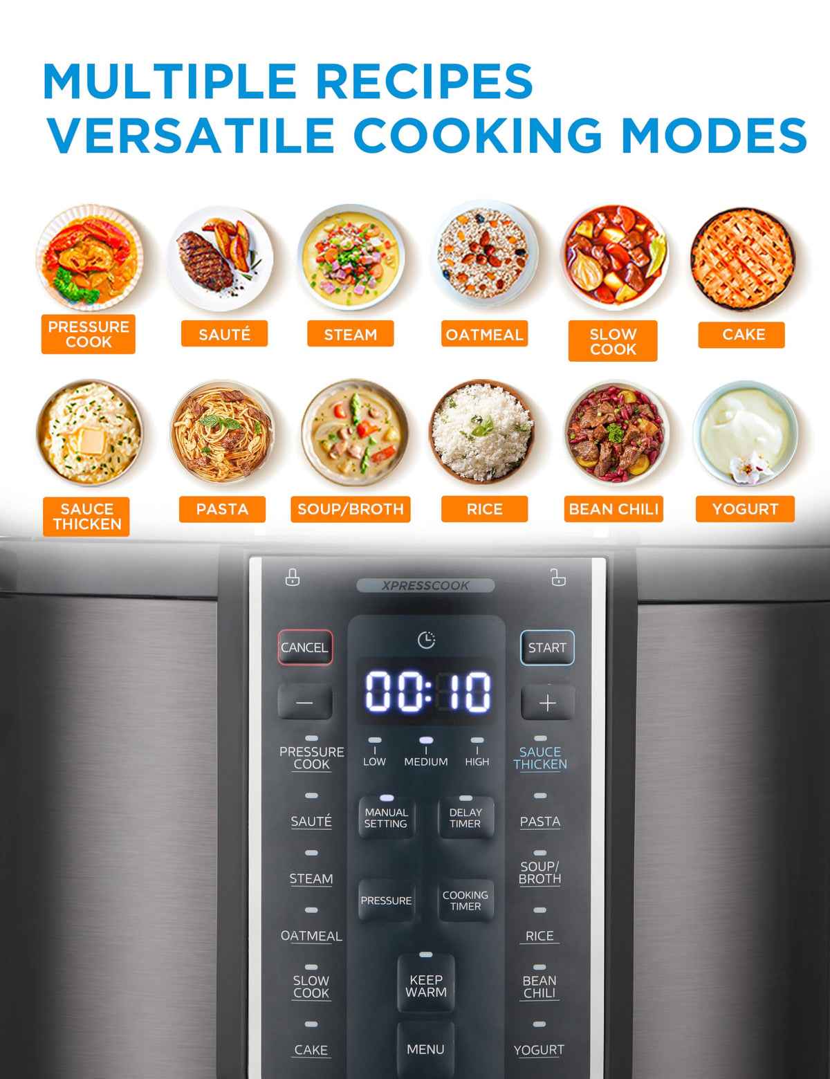 Midea 12-in-1 stainless steel inner pot emphasizes even heating