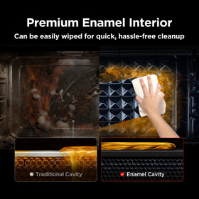 Midea Flexify Pro enamel interior supports easy cleaning and long-lasting use.