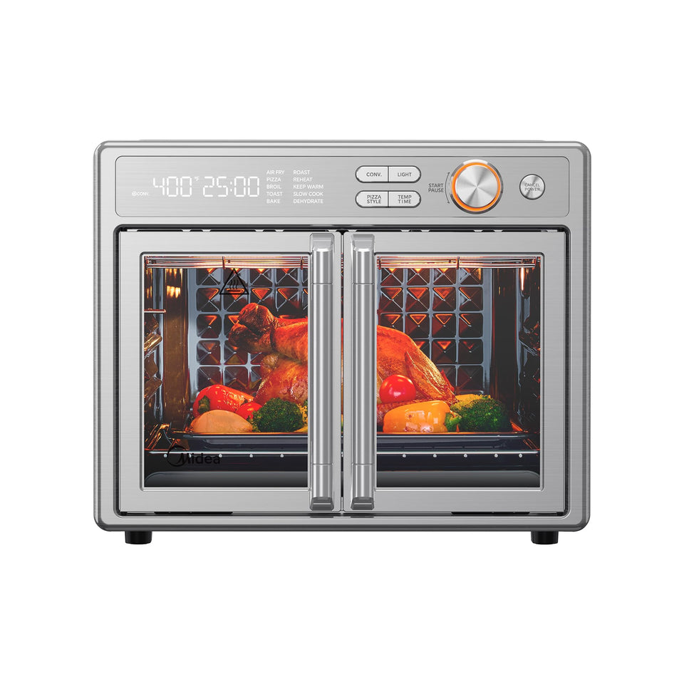 Midea Flexify Pro front view with French doors for easy access.