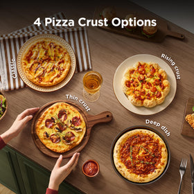 Midea Flexify Pro pizza mode creates artisan-style crust options.