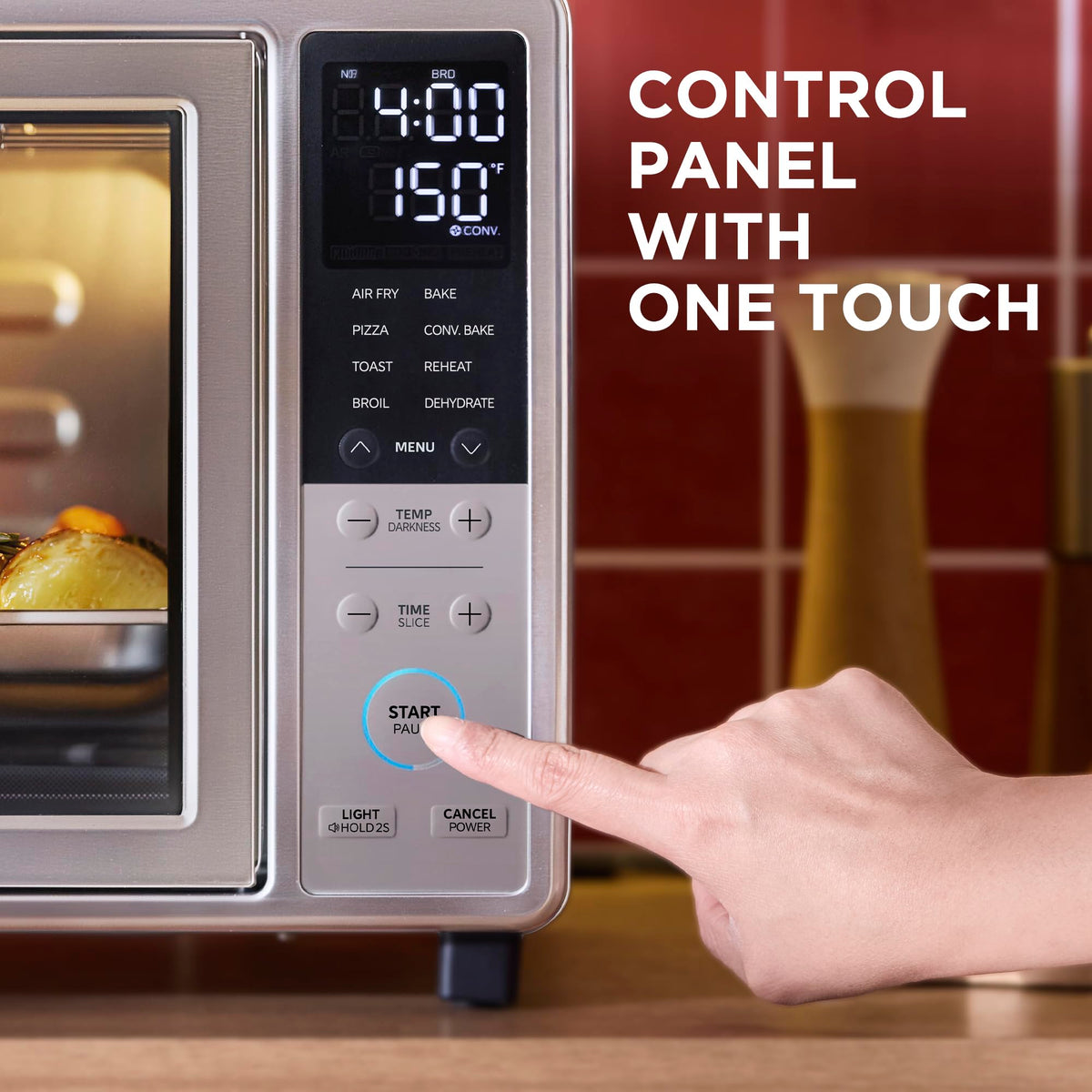 Midea Flexify Slim bakes a 12-inch pizza with even heat.