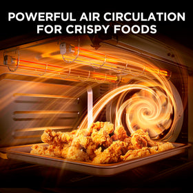 Midea Flexify Slim interior reveals 25-quart capacity for family-sized cooking.