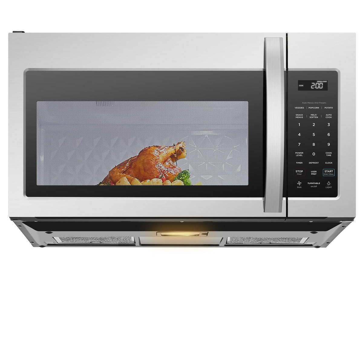 Midea MOR17BSA-SS over the range microwave panel for quick one touch control