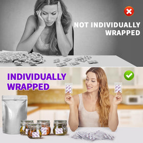 Midukit 500cc oxygen absorbers use food-grade materials for safe storage.